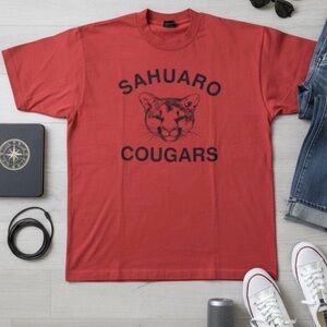 Vintage 80s 90s Sahuaro Cougars T-Shirt  Fruit of the Loom   Size Large